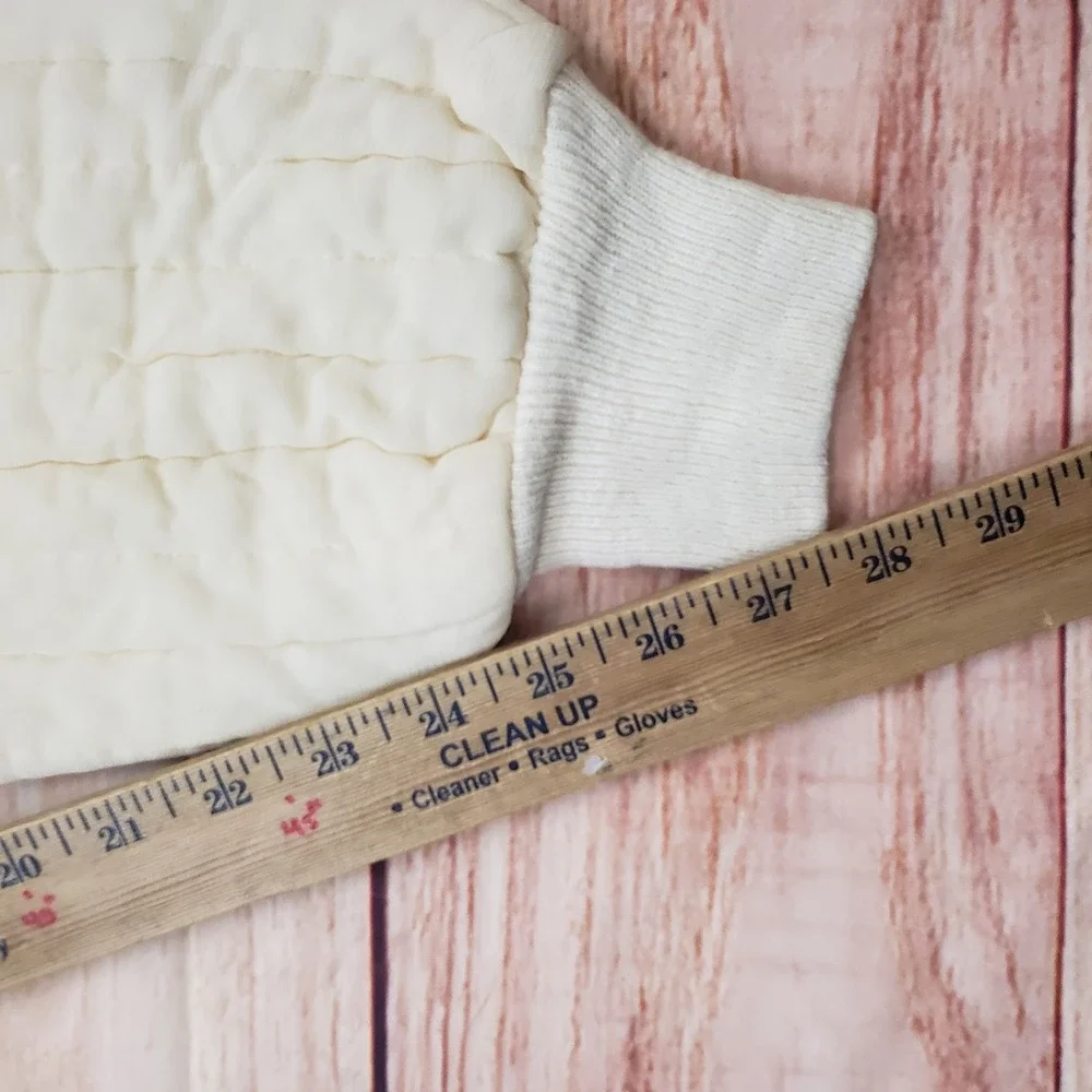 Vintage Mens Quilted‎ Thermal Long Johns Cream Insulated Base Layer Large 31463
